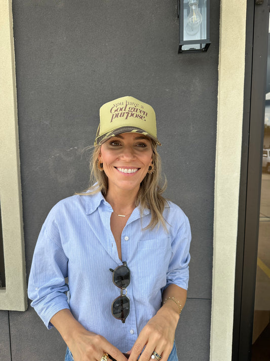 God Given Purpose Camo DTF Cap