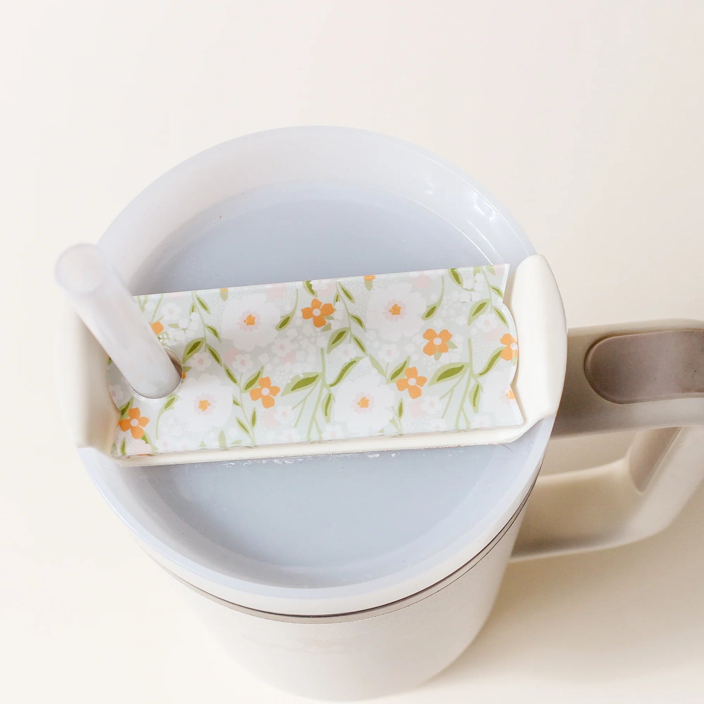 Tumbler Lid Tag Floral